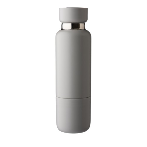 Dubbelwandige roestvrijstalen fles (500 ml) Lieselotte, grijs