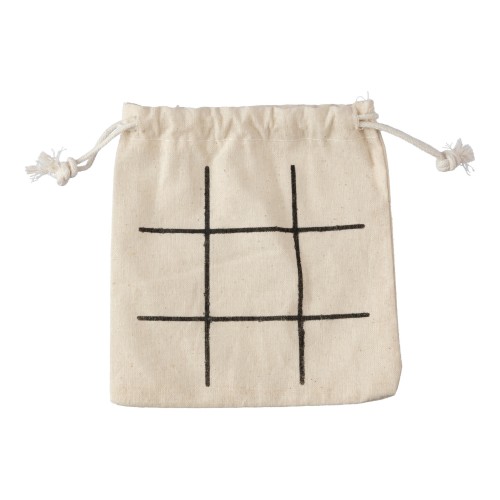Natural wooden tic-tac-toe game Waltraud, khaki