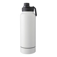 Stainless steel double-walled drinking bottle 1000 ml Nathaniel, white