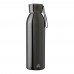 Gerecycled roestvrijstalen drinkfles 650 ml Cindy, zwart