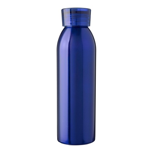 Gerecycled roestvrijstalen drinkfles 650 ml Cindy, kobaltblauw