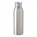 Gerecycled roestvrijstalen drinkfles 650 ml Cindy, zilver