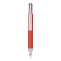 Gerecycled karton vierkleurenbalpen Deborah, rood