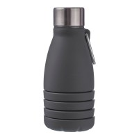 Siliconen opvouwbare drinkfles 550 ml Erin, zwart