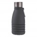 Siliconen opvouwbare drinkfles 550 ml Erin, zwart