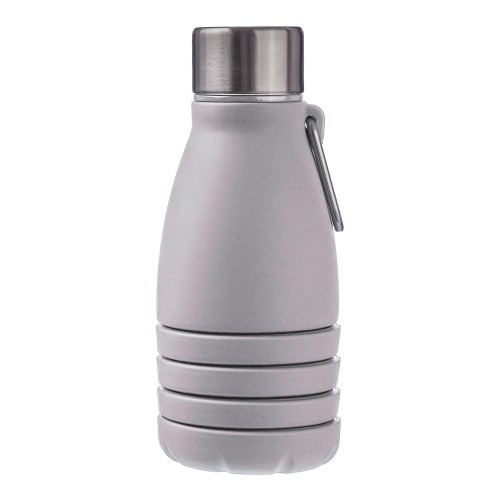 Siliconen opvouwbare drinkfles 550 ml Erin, grijs