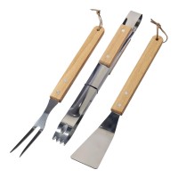 Roestvrijstalen barbecueset Kaitlyn, bruin