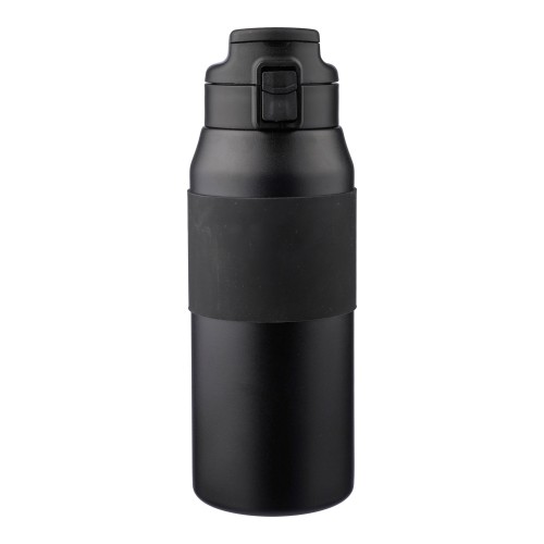 Roestvrijstalen dubbelwandige 800 ml drinkfles Kati, zwart