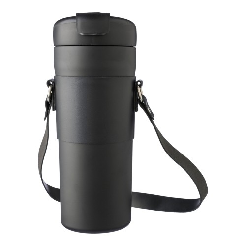 Roestvrijstalen dubbelwandige drinkfles 730 ml Kelvin, zwart