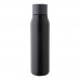 Doppelwandige Trinkflasche aus recyceltem Edelstahl (600 ml) Cassian, Schwarz