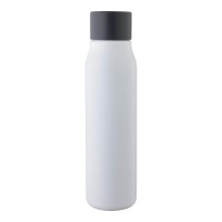 Doppelwandige Trinkflasche aus recyceltem Edelstahl (600 ml) Cassian, Weiß