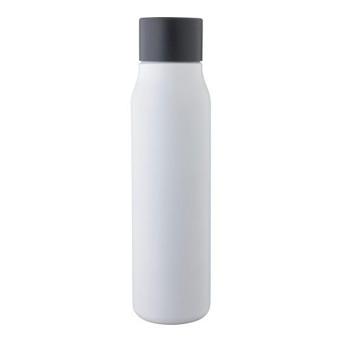 Doppelwandige Trinkflasche aus recyceltem Edelstahl (600 ml) Cassian, Weiß