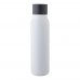Doppelwandige Trinkflasche aus recyceltem Edelstahl (600 ml) Cassian, Weiß