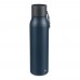 Doppelwandige Trinkflasche aus recyceltem Edelstahl (600 ml) Cassian, Blau Doppelwandige Trinkflasche aus recyceltem Edelstahl (600 ml) Cassian, Blau