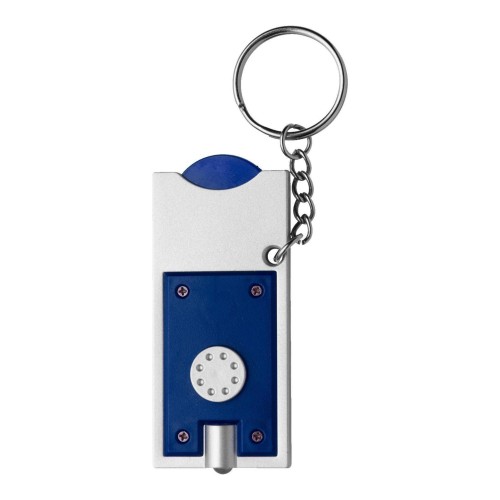 PS sleutelhanger met muntje Madeleine, blauw PS sleutelhanger met muntje Madeleine, blauw