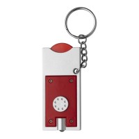 PS sleutelhanger met muntje Madeleine, rood