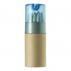 ABS and cardboard tube with pencils Terrence, light blue