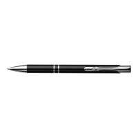Kugelschreiber aus Aluminium Albacete, Schwarz