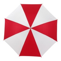Polyester (190T) paraplu Russell, rood/wit