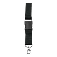 Polyester (300D) keycord Bobbi, zwart