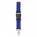 Polyester (300D) lanyard and key holder Bobbi, cobalt blue
