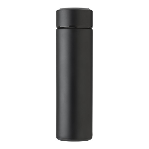 Roestvrijstalen thermosfles (450 ml) met LED Fatima, zwart