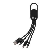 4-in-1 Charging cable set Idris, black