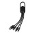 4-in-1 Charging cable set Idris, black