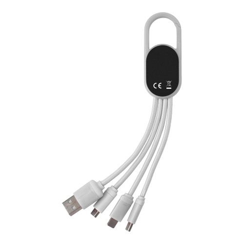 4-in-1 Charging cable set Idris, white