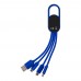 4-in-1 Charging cable set Idris, blue