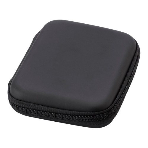Bonded leather case tool kit Lani, black