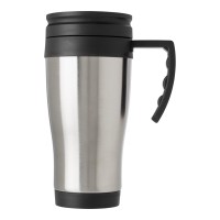 Stainless steel travel mug Dev, silver