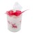 Glass candle holder with Christmas decorations Kirsten, white
