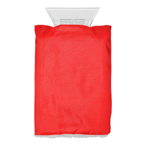 ABS ijskrabber met polyester want Doris, rood