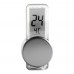 Thermometer aus Kunststoff Roxanne, Silber