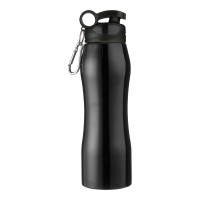 RVS fles Giovanni, zwart