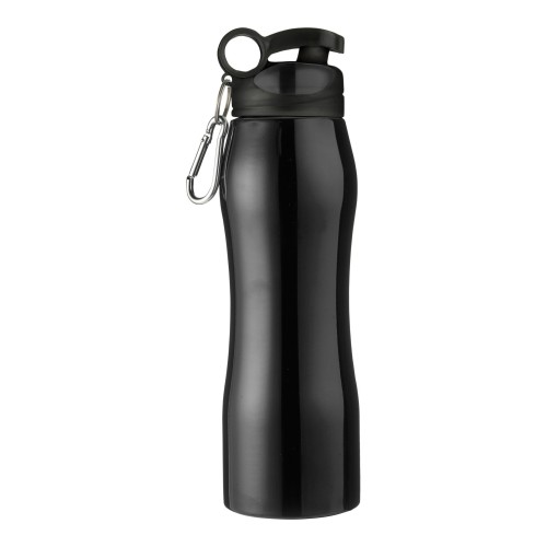 RVS fles Giovanni, zwart