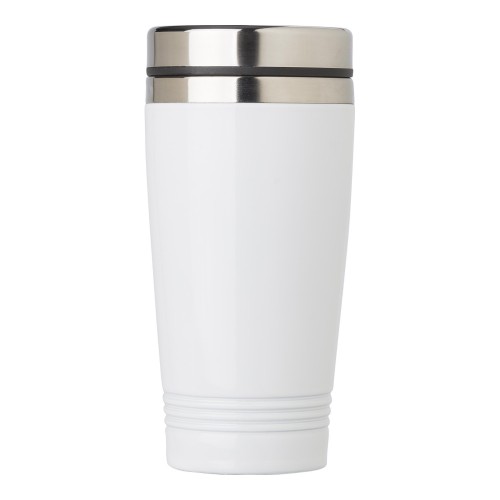 Stainless steel drinking mug (450 ml) Velma, white