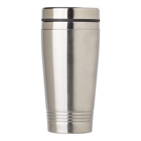 Stainless steel drinking mug (450 ml) Velma, silver