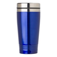 Stainless steel drinking mug (450 ml) Velma, blue
