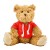 Plush teddy bear Monty, red