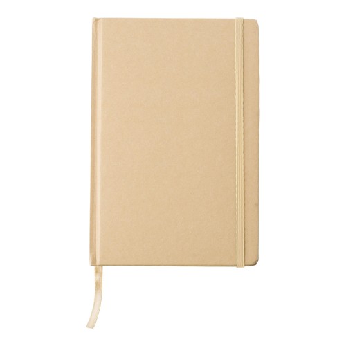 Gerecycled papieren notitieboek (A5) Gianni, khaki (écru)