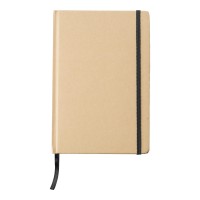 Gerecycled papieren notitieboek (A5) Gianni, zwart