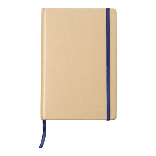 Gerecycled papieren notitieboek (A5) Gianni, blauw