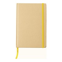 Gerecycled papieren notitieboek (A5) Gianni, geel