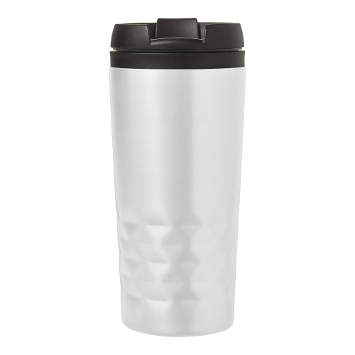 Stainless steel mug Lorraine, white
