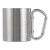 Stainless steel double walled mug Nella, silver