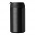 Stainless steel double walled cup Gisela, black Stainless steel double walled cup Gisela, black
