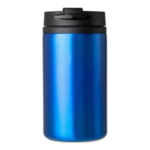 Stainless steel double walled cup Gisela, cobalt blue