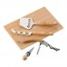 Bamboo cheese and wine set Patrick, brown